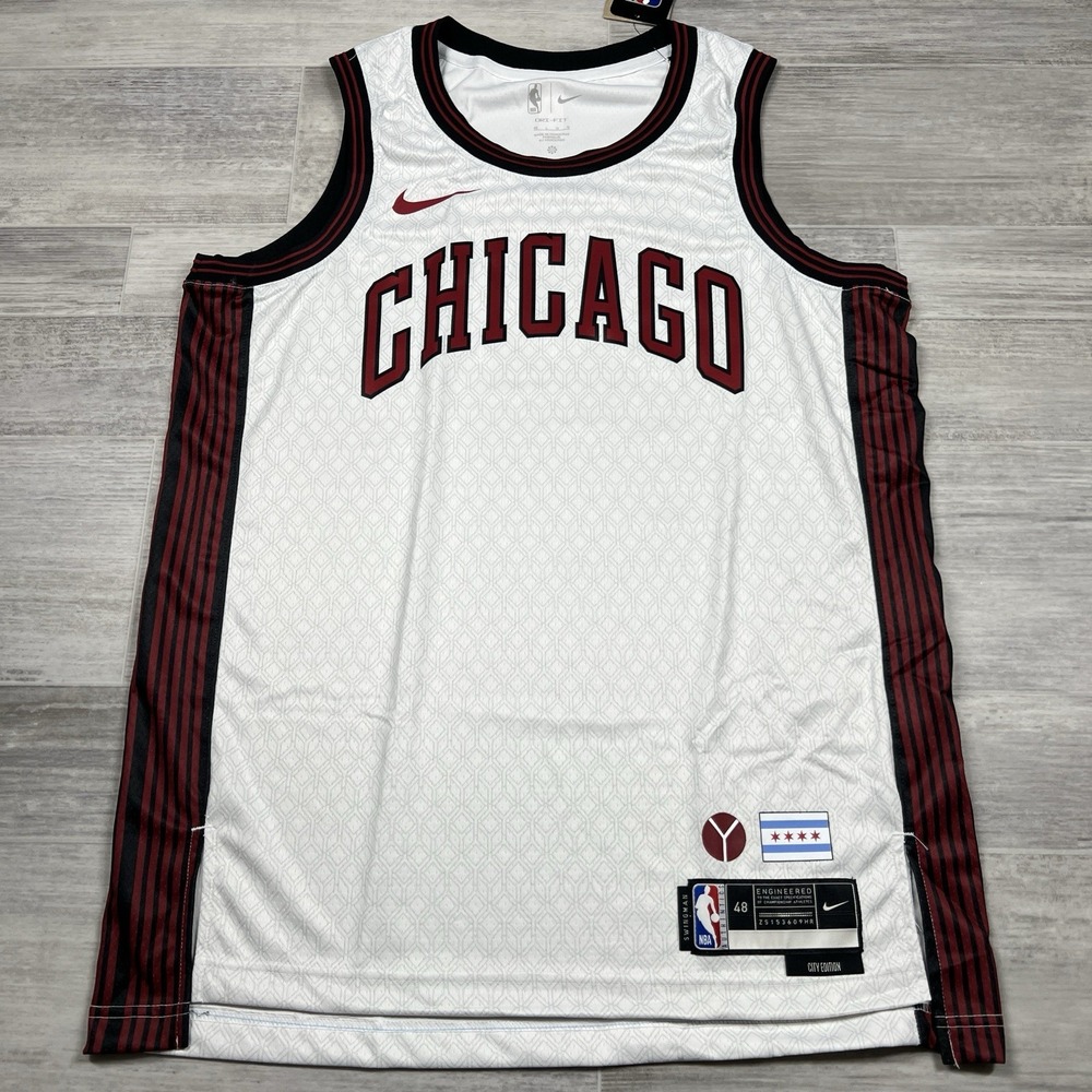 Nike Dri-Fit Chicago Bulls Swingman City Edition White Jersey Men's Large (48)‎